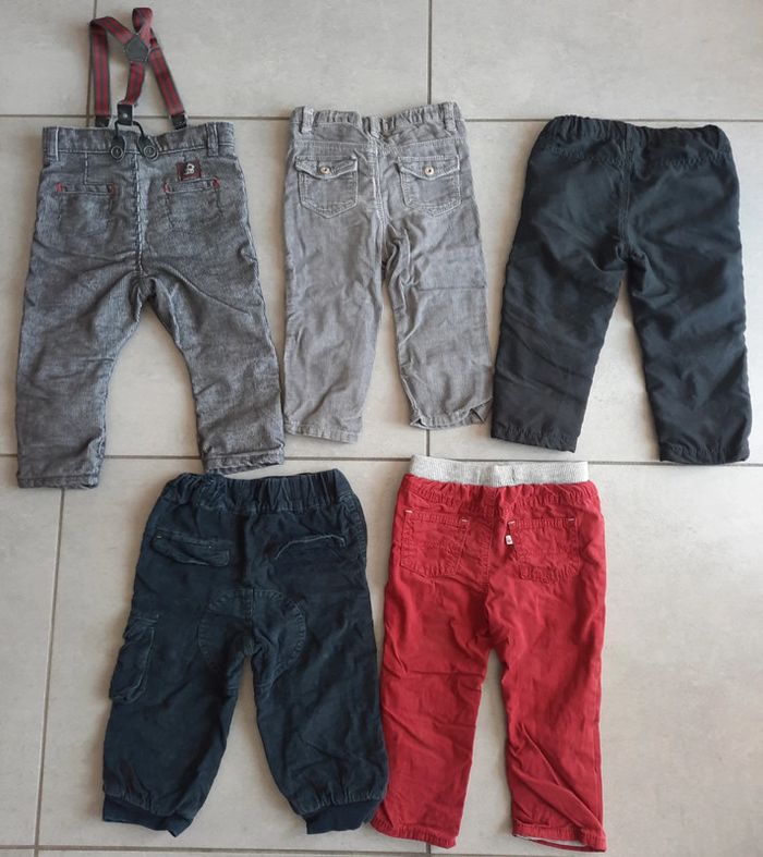 Lot de pantalons hiver garçon 18 mois - photo numéro 2