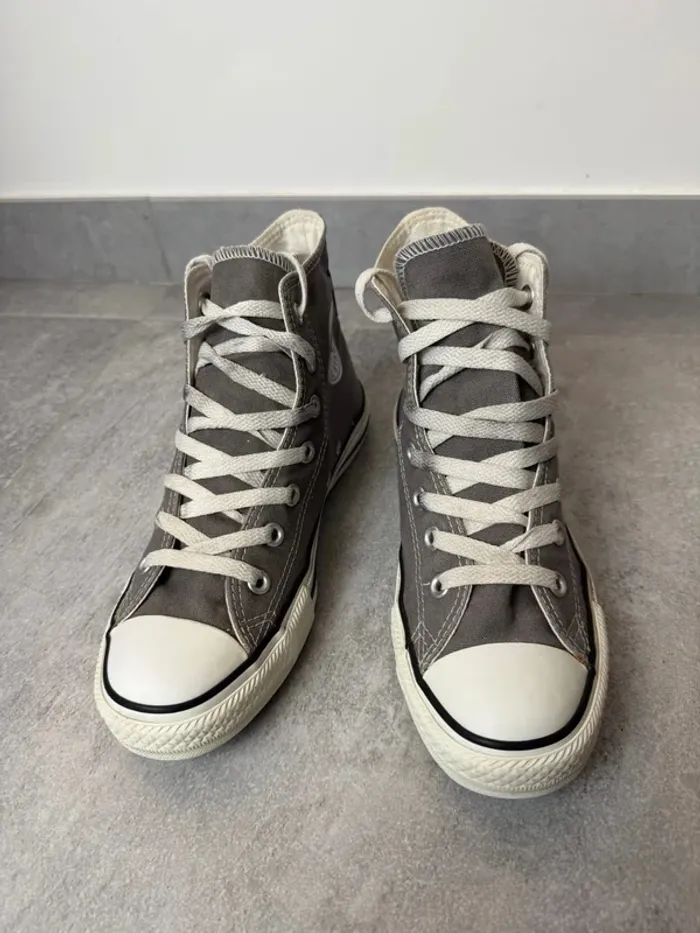 Baskets Converse All Star hautes grises taille 38 très bon état - photo numéro 3