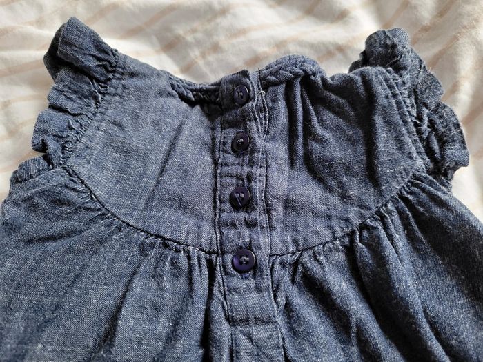 Barboteuse longue jean, sans manches 0/3 mois - photo numéro 8