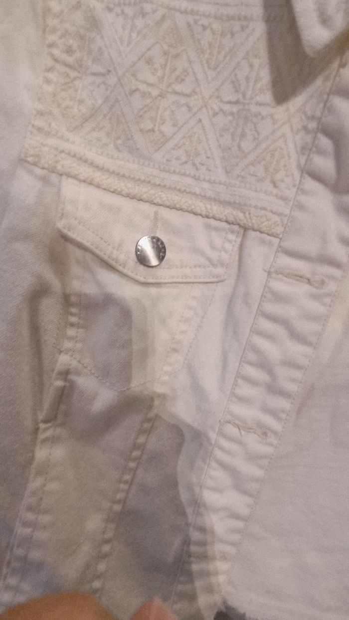 Veste en jean Cache-Cache crème taille XS - photo numéro 4