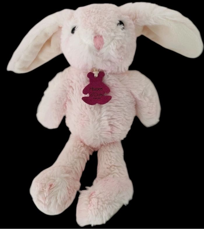 ❤️Doudou Peluche Lapin Rose Fluffy Histoire d'Ours