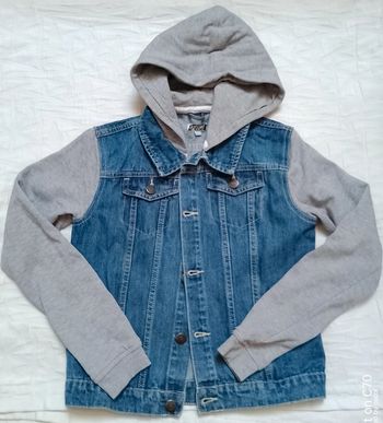 Junior Style veste jean sweat capuche