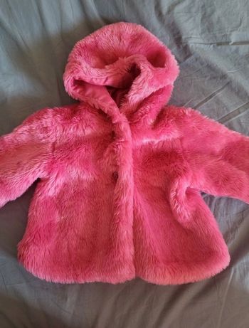 Manteau FAUSSE fourrure Rose