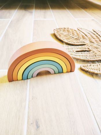 🌈 Arc en ciel blocs de construction à trier et empiler en bois