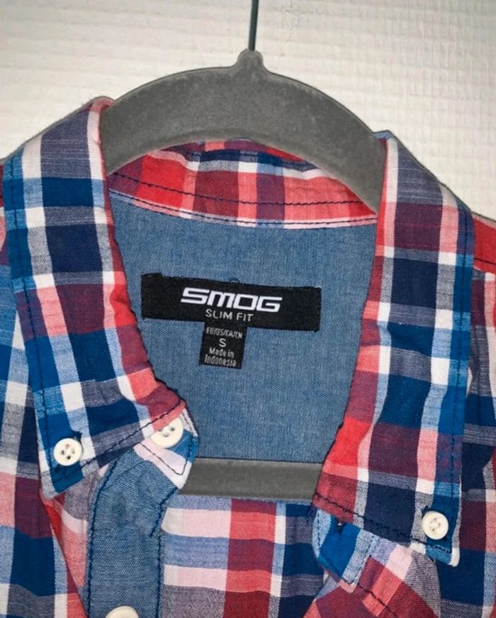 Chemise rouge et bleu homme taille 36 - photo numéro 2