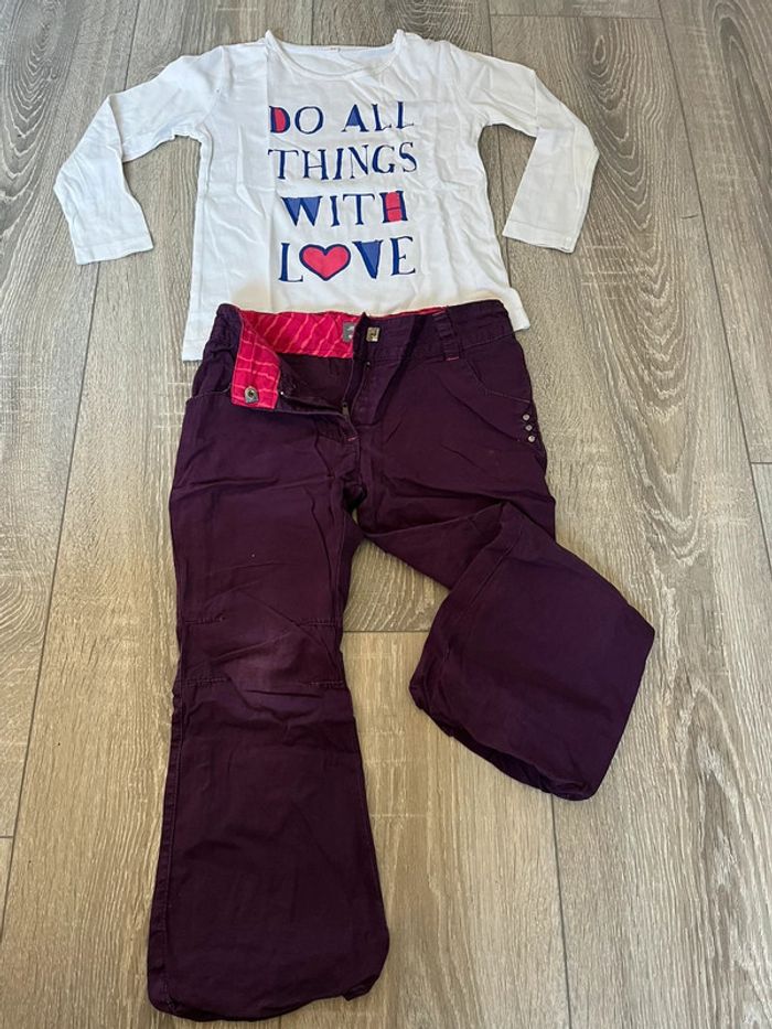 Ensemble fille 4 ans pantalon t-shirt