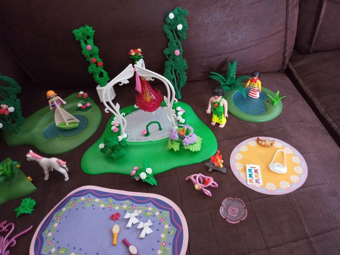 "Playmobil": Lot vrac Éléments de Jardin, Kiosque Mariés, Accessoires, Végétaux - photo numéro 3