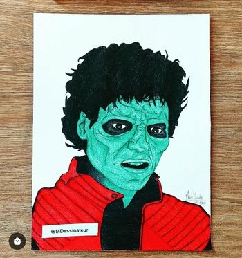 Portrait Michael Jackson Thriller