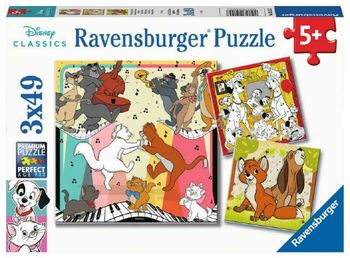 Puzzle Ravensburger Aristochats/ Rox et Rouky/Dalmatiens  3x49 pièces 05155