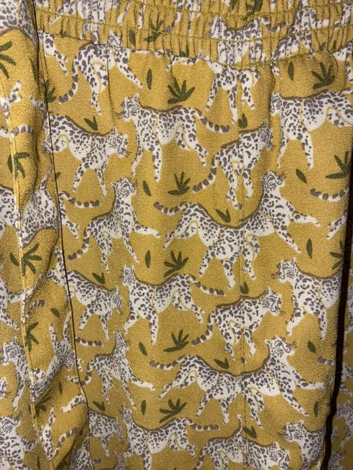 Pantalon en tissu léger fluide à motifs léopards, 158/164 (13/14 ans), sans marque. - photo numéro 5