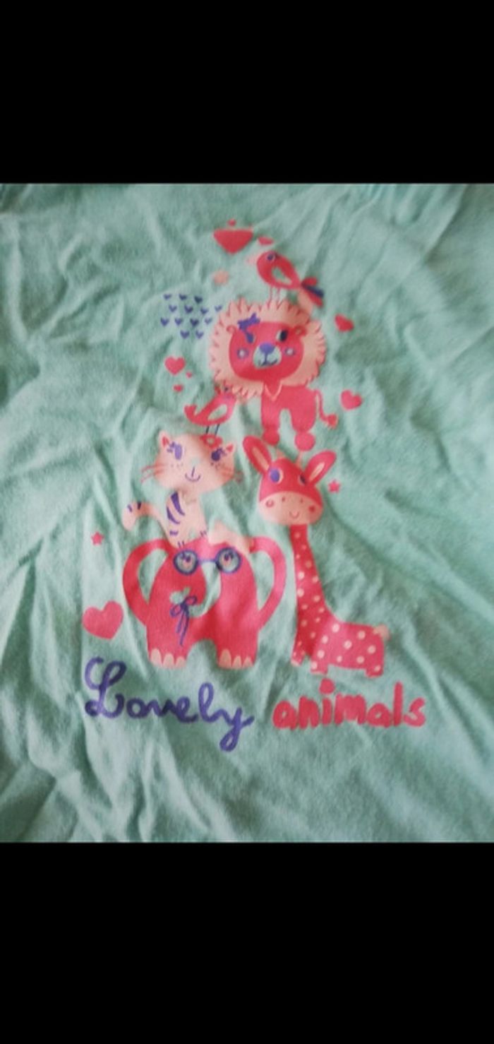 Pijama vert pâle 12 mois 74 cm - photo numéro 3