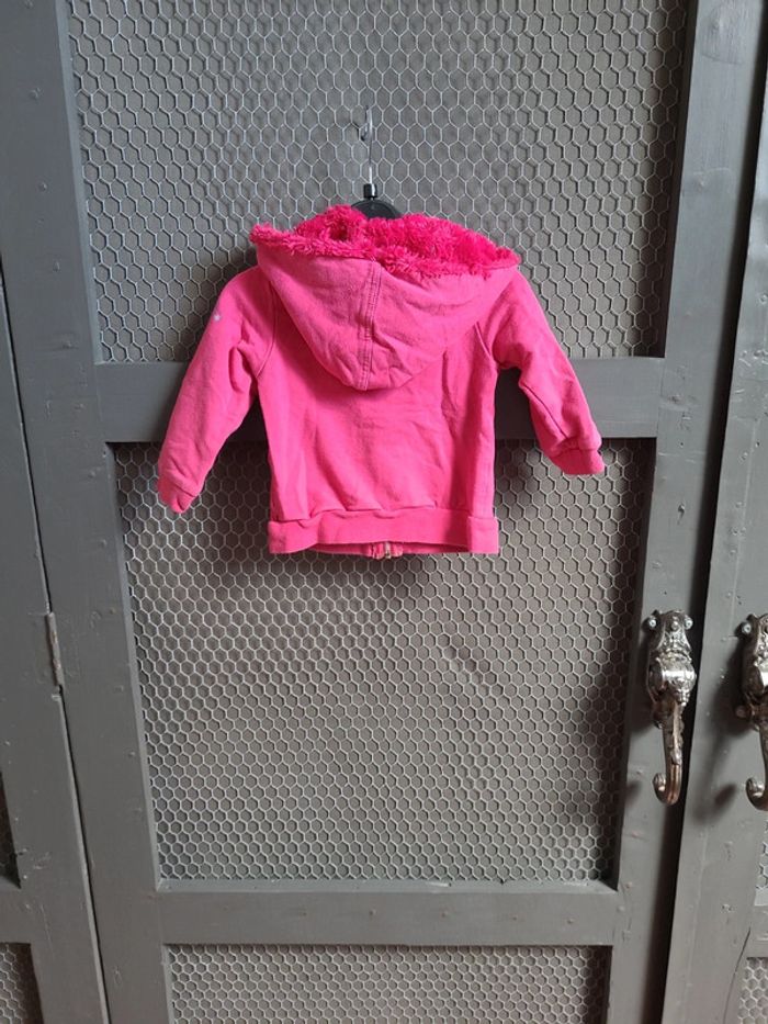 Gilet sweat zippé rose 3 pommes t.18 mois - photo numéro 5