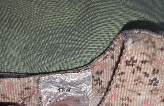 Tunique velours côtelé rose/beige 18 mois - photo numéro 5