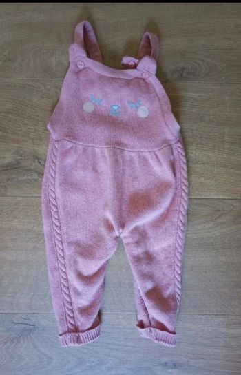 Salopette rose en maille