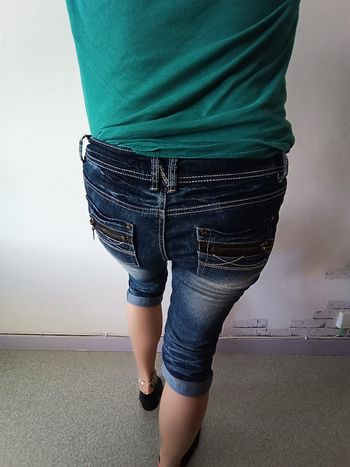 Pantacourts jeans délavé 38