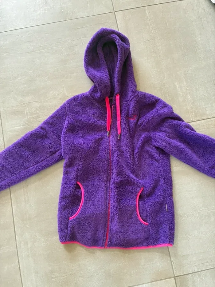 Veste polaire violette et rose