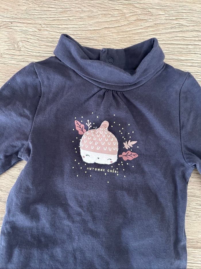 Pull col roulé bébé fille taille 3 mois Kiabi - photo numéro 2
