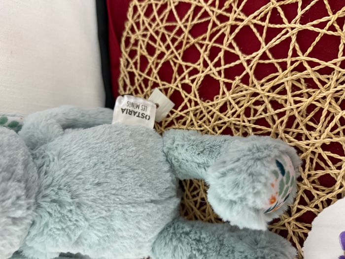 Lapin OSTARIA peluche bleue - photo numéro 2