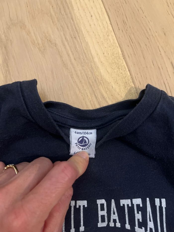 Ensemble, jean et T-shirt petit bateau, 4 ans - photo numéro 6