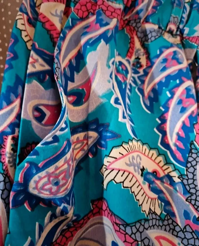 Haut + pantalon bleu à motifs Taille L Neuf - photo numéro 5