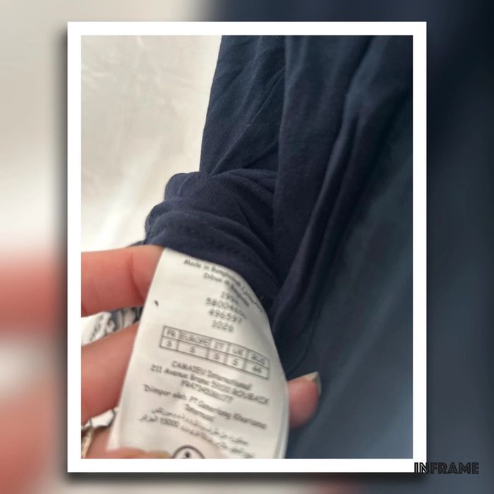 Très beau tee shirt bleu marine 🥰 manches 3/4 taille 36 camaieu - photo numéro 4