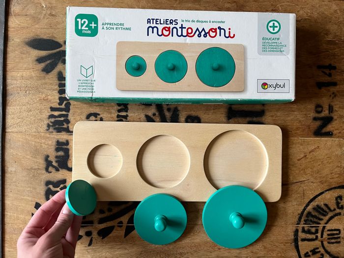 Puzzle 3 disques montessori - photo numéro 2