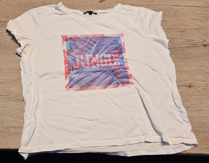 T shirt blanc pour ado, Liberto, taille S