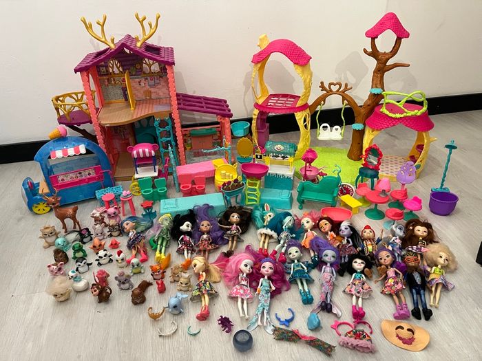 Grand lot Enchantimals – 25 poupées + 28 animaux + maisons & accessoires - photo numéro 2
