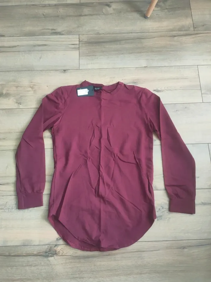 Pull fin manches longues homme uni bordeaux uniplay xl
