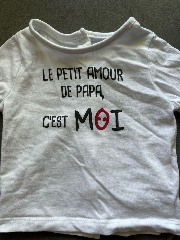 Haut blanc manches longues Taille 6 mois - photo numéro 2