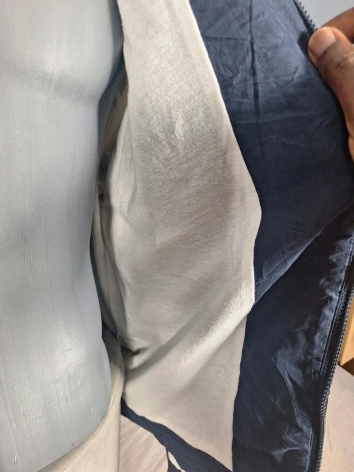 Veste Reebok vintage M bleu blanc style 90s logo brodé rétro (544) - photo numéro 9