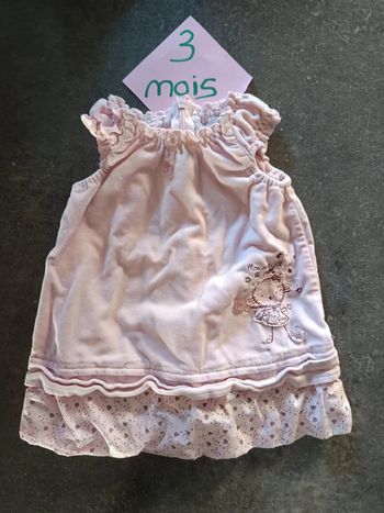 Robe en velours chat 3 mois