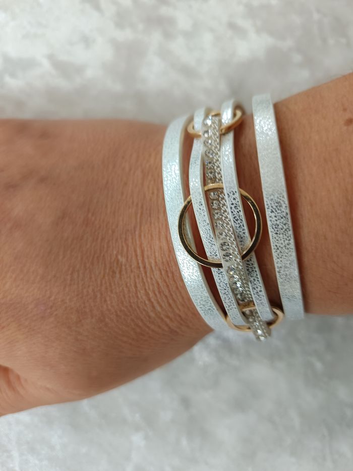 Bracelet original argenté tendance - photo numéro 2