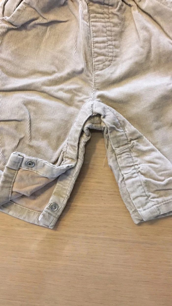 Pantalon en velours garçon beige 3 mois Kiabi - photo numéro 2