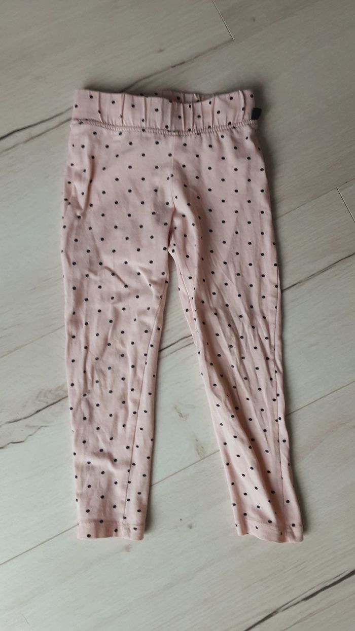 Vêtement fille pantalon legging rose à pois Lili Marelle 4 ans