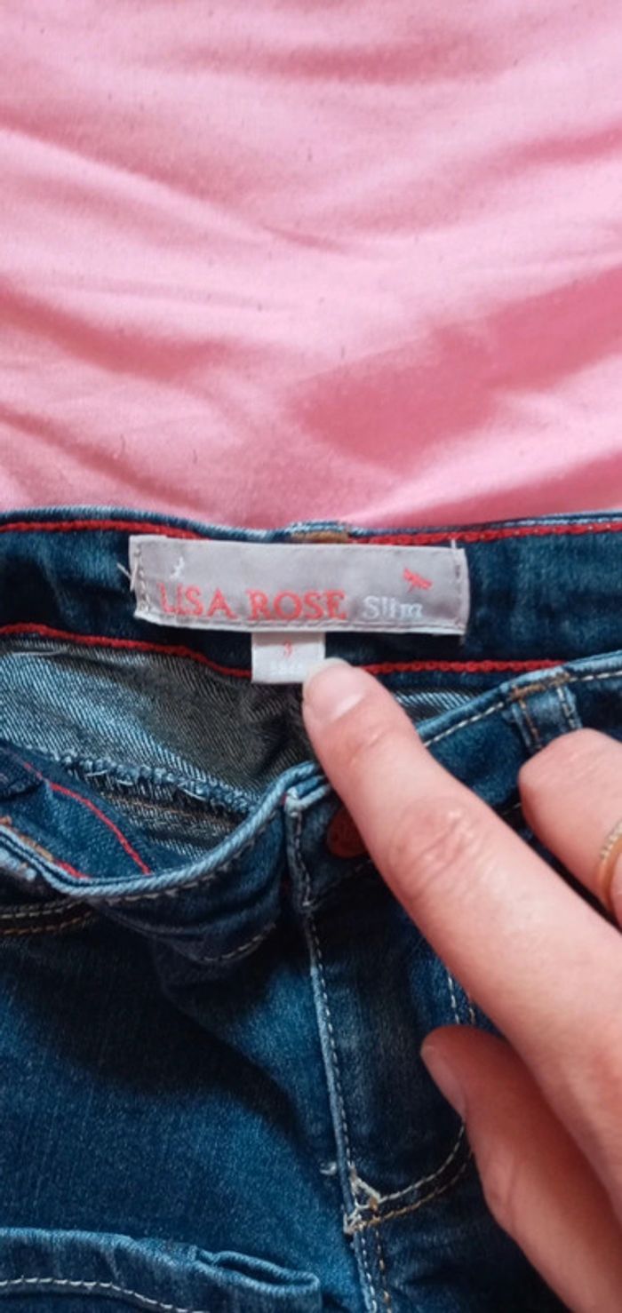 Jean slim Lisa rose taille 3 ans - photo numéro 2