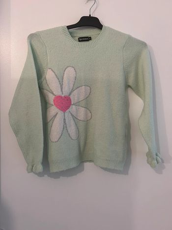 Pull 10 ans fleur