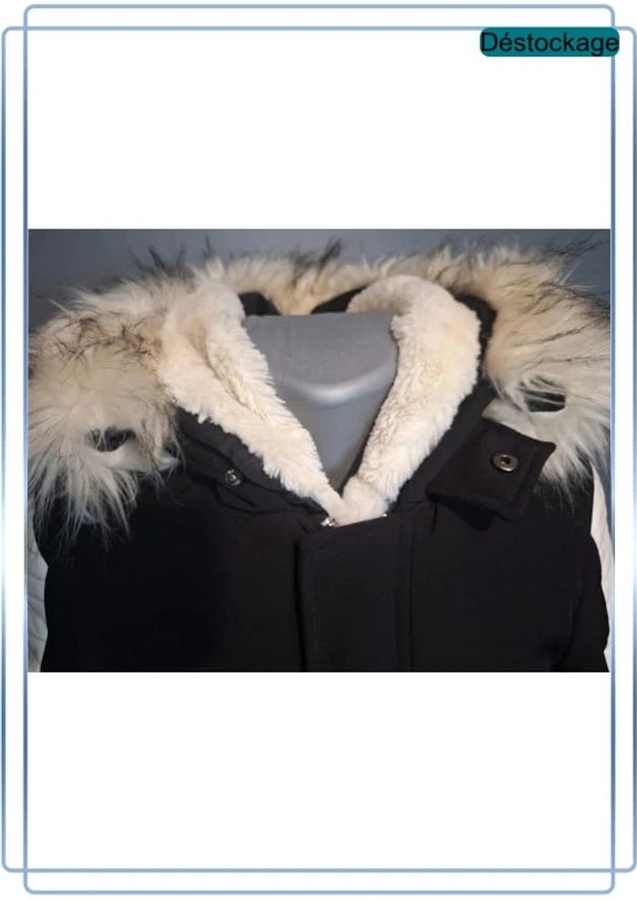 Blouson fourrure à capuche projet X - homme - noir et blanc - taille M (161) - photo numéro 4