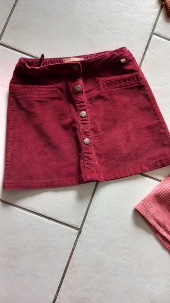 Jupe velours ras zara fille 7 ans taille réglable