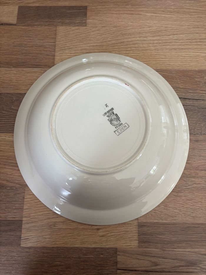 Vintage plat Eden Digoin Sarreguemines - photo numéro 6