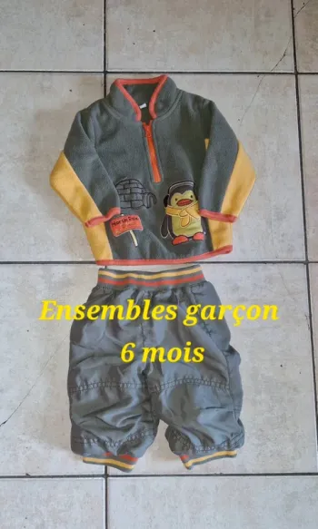 Lot de 3 ensembles garçon 6 mois