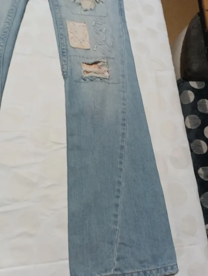 Pantalon jeans femme Vintage Avenue taille 38/40 coupe évasée pattes d' éléphants rétro vintage - photo numéro 5