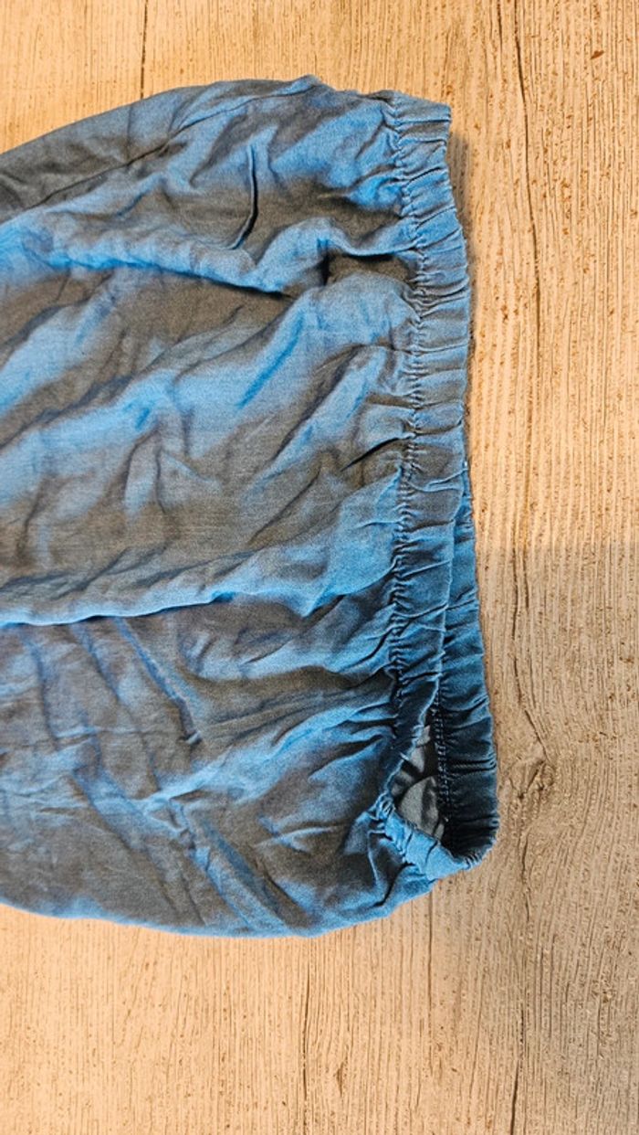 Blouse à bretelles et mini manches, bleu jean s, TQF Collection, 14 ans, nickel - photo numéro 4