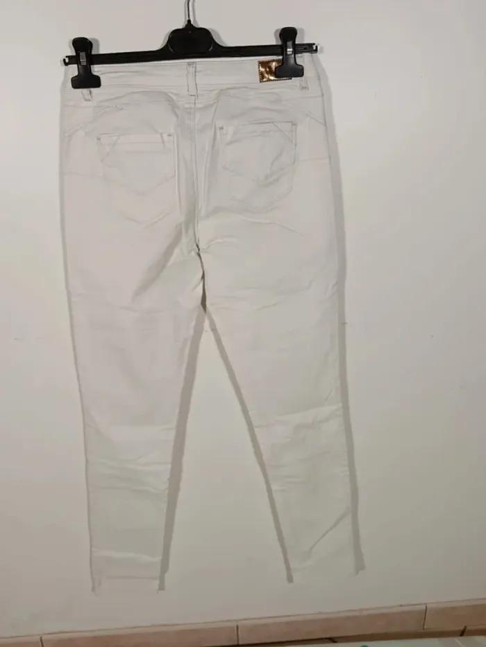 Jeans blanc promod 38 - photo numéro 2