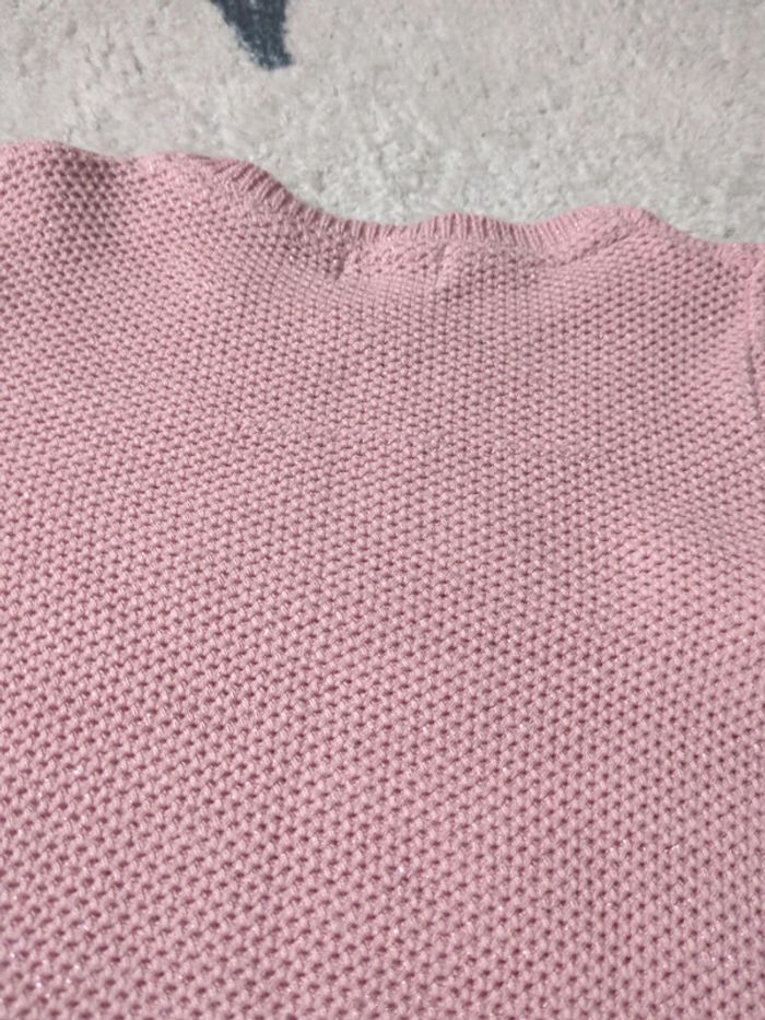 Robe pull maille rose paillettes in extenso 5 ans - photo numéro 3