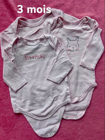 Lot de 3 bodies manches longues