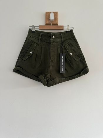Short en jean kaki