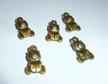 Lot de 5 breloques nounours