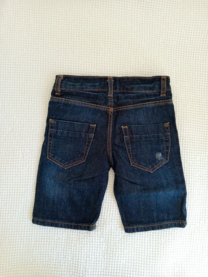 Short en jean avec taille réglable élastique 5 ans - photo numéro 2