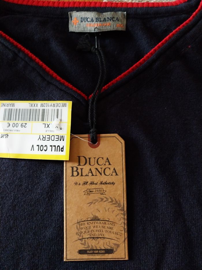 Pull léger homme neuf duca blanca - photo numéro 2